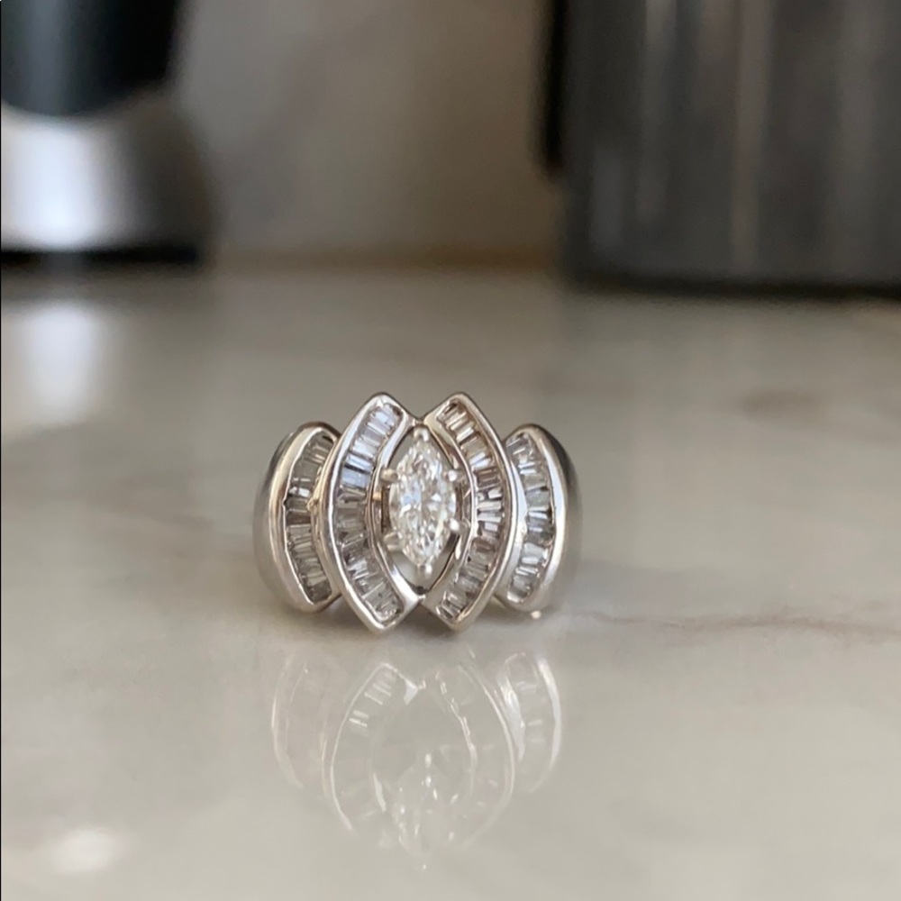 Marquis diamond ring